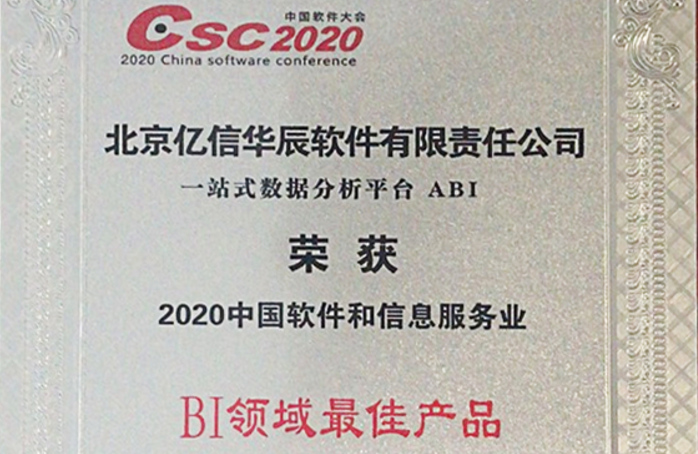 行業(yè)領(lǐng)跑！億信ABI榮獲2020年BI領(lǐng)域最佳產(chǎn)品獎